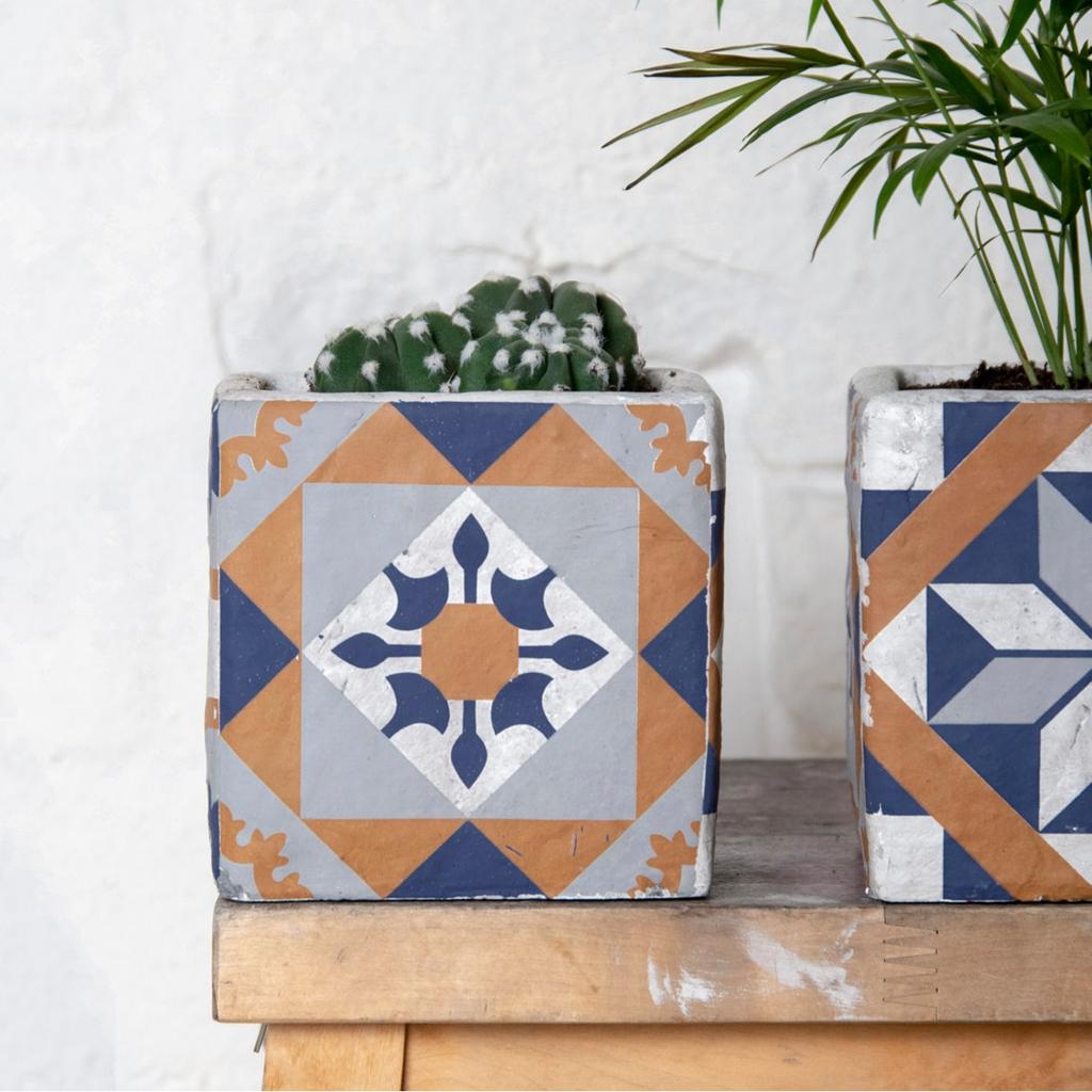 Betonowa Doniczka Azulejos 11Cm