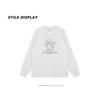 Moe Style Cute Cartoon Dog Print Long Sleeve T-shirt for Students, Autumn/Winter Trendy Top