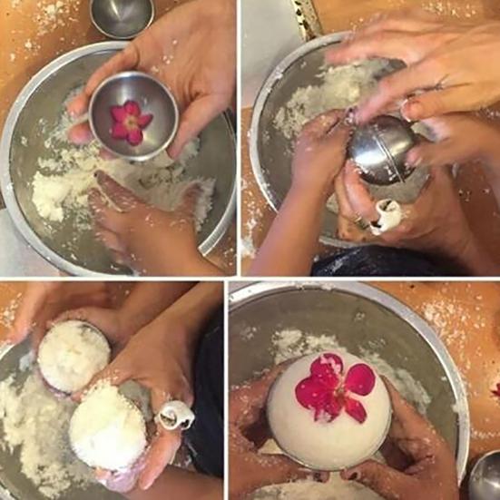 2Pcs Cake Shape Mold Ball Reusable Aluminum Alloy DIY Baking Tool Accessories