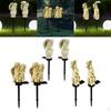 2 Pieces Garden Yard Light Solar Outdoor Pathway Statue Lamp Ornament
