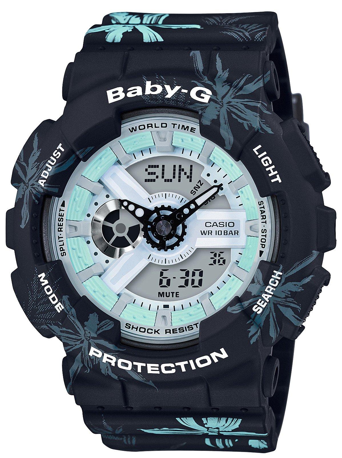 

Casio Summer Flower Baby-G Watch, Pattern, Black, BA-110CF-1AJF