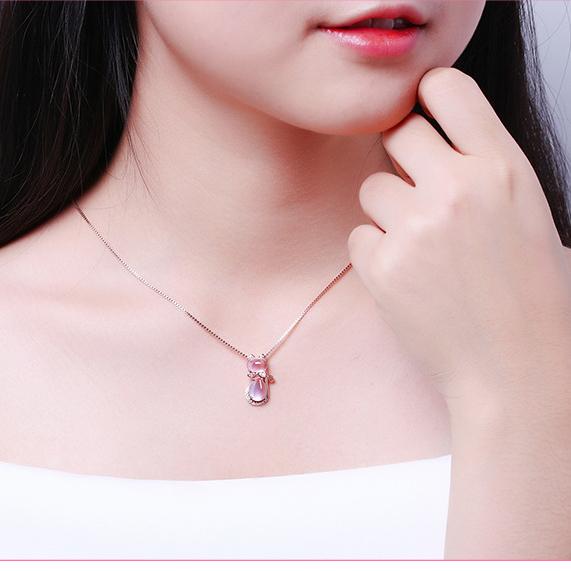 Sace Gems Kadın Kolye Kolye Bakır Alaşım Doğal Ebegümeci Kristal Catwoman Kolye Köprücük Kemiği Zinciri Moda Hediye