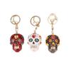 With Buckle Skull Keychains Mandala Skull Key Chain Pedant Skeleton Keyring  Halloween Gifts