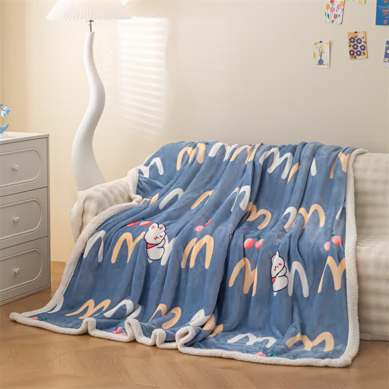 Yalu Multi-functional Lamb Fleece Shawl Throw Blanket