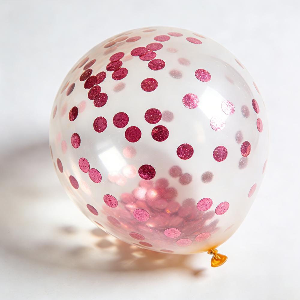 60pcs Confetti Balloons 12inch High Transparency Latex Balloon Colored Circular Sequins Balloon Birthday Wedding Party Decor