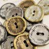 [Vintage Sewing Buttons] 10pcs Bronze & Silvery Vintage Metal Sewing Buttons |18mm Handmade Ancient Coin Design for Clothing, Hair Accessories