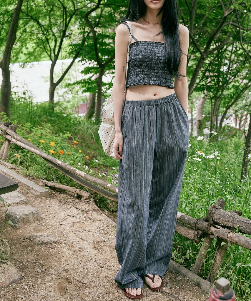 Julliapepe Natural Stripe Pants (Blue)