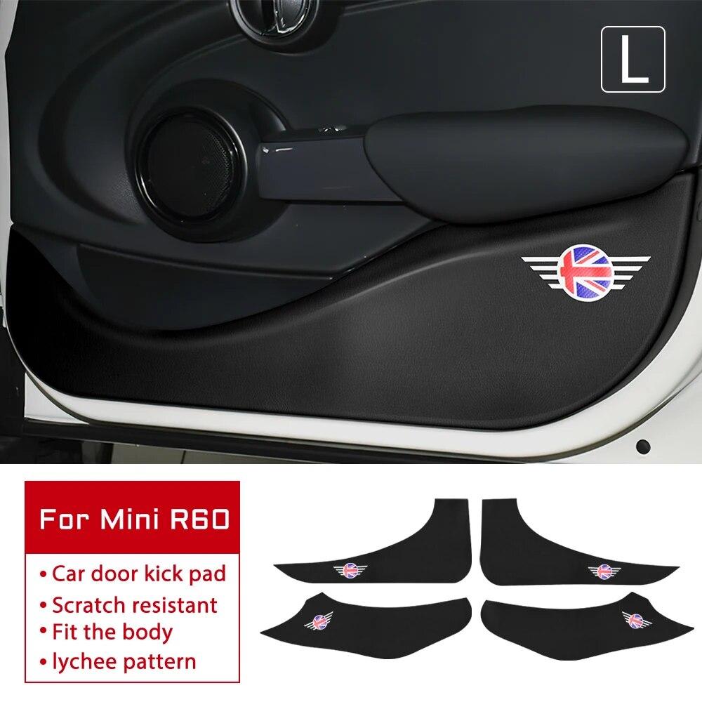 Leather Carbon Fiber Texture Protection Sticker Car Door Anti Kick Pad For BMW Mini Cooper S F54 F55 F56 F60 R56 R60 Countryman
