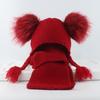Kids Wool-Blend Knit Beanie With Double Pom Poms Ear Flaps Toddlers Ages 6M-12Y