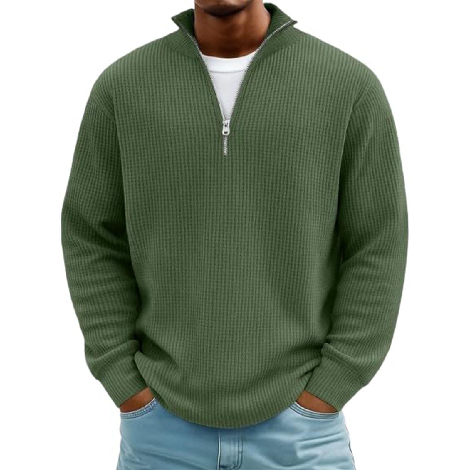 

Mens Casual Sweatshirt Long Sleeve Tops XL зелёный