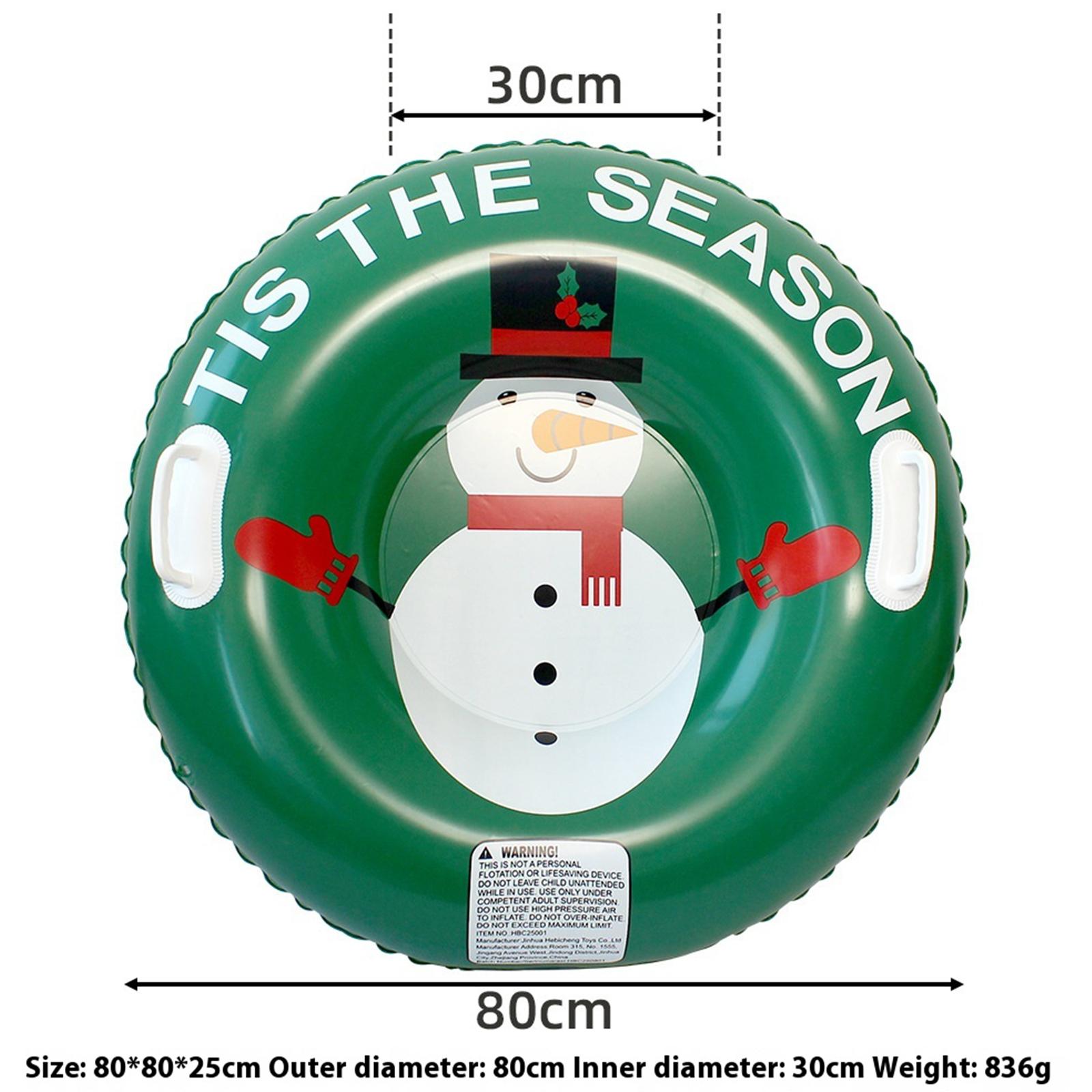 Inflatable Ski Ring PVC Thickened Sledding Tube Wear Resist Snow Tubing Winter Snow Board with Handle Snow Snow Sled Board Racer