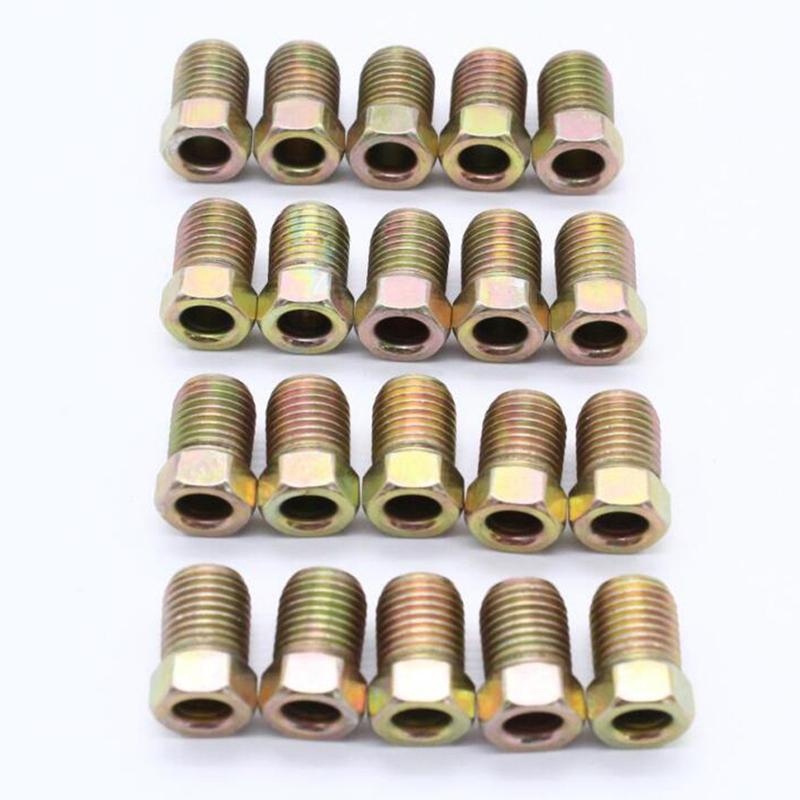 20 Stück 3/8-24 Überwurfmutter für Bördelrohr Sortiment für 3/16 Zoll Rohr SI-AT11304 Goldverzinkt 785-460 Autozubehör Mutter 0,39 Zoll