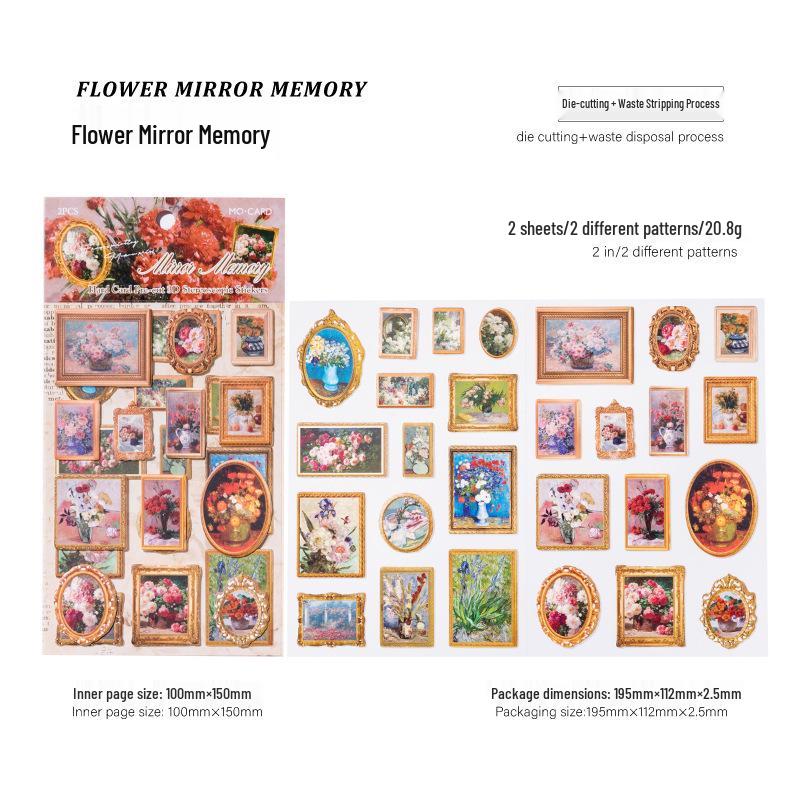 

MòMò 3D Pre-cut Famous Painting Stickers – Retro Museum Wall Collage