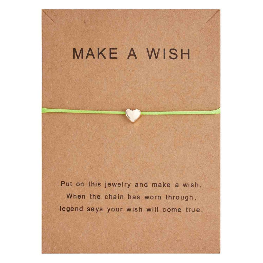 Make a Wish Crown Five-stars Cross Heart Woven Paper Card Bracelet Adjustable Lucky Red String Bracelets Femme Jewelry