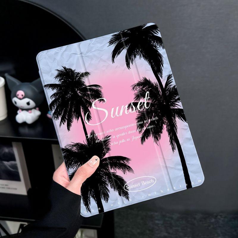 

Чохол для iPad Air6 Coconut Tree Pattern Tri-Fold Case для Air4 Air5 2022 10th 10.9 Air3/Pro2017 10.5 mini7/6 з підставкою для олівців iPad Air5（10.9）