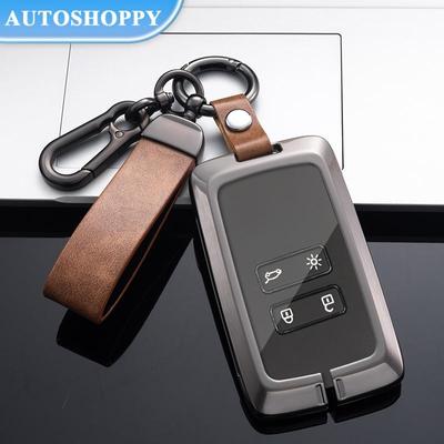 Zinc Alloy Car Key Cover for Renault Silicone Key Cover Key Case Chain For Renault Kadjar Megane Koleos QM5 QM6 2016 2018