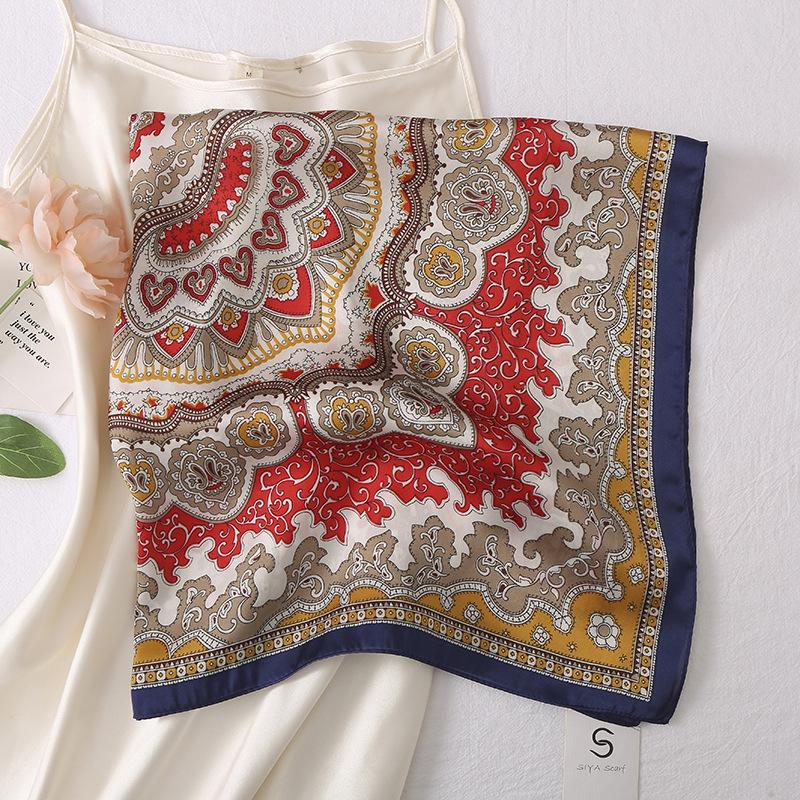 2024 New 70 CM Silk Shirt Decoration Small Square Scarf Fashionable And Versatile Commuting Scarf Neck Protection Scarf