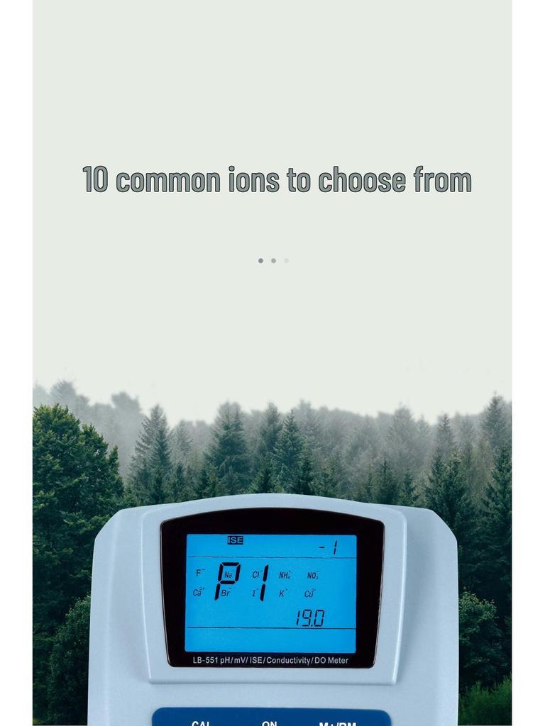 High-Precision Desktop Ion Concentration Meter: Calcium, Potassium, Ammonium Nitrate, and Water pH Levels