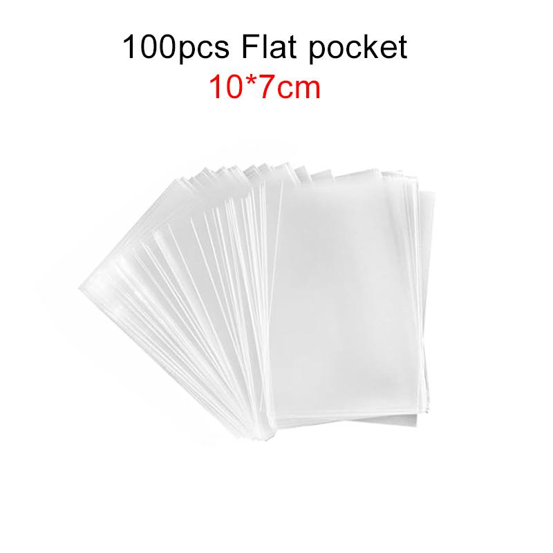100pcs/set Lollipop Packaging Bag Set Paper Stick Flat Pocket Zip Ties DIY Household Kitchen Supplies Festival Gift Candy TMZ
