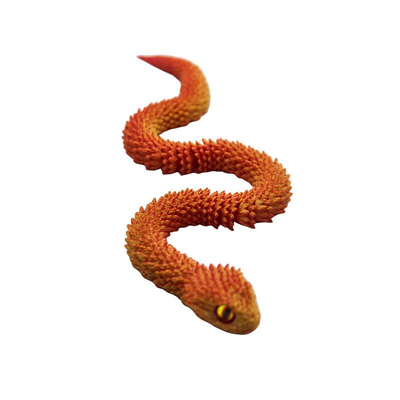 3D Printed Colorful Snake Egg Ornament Set - Creative Simulation Animal Model Toy