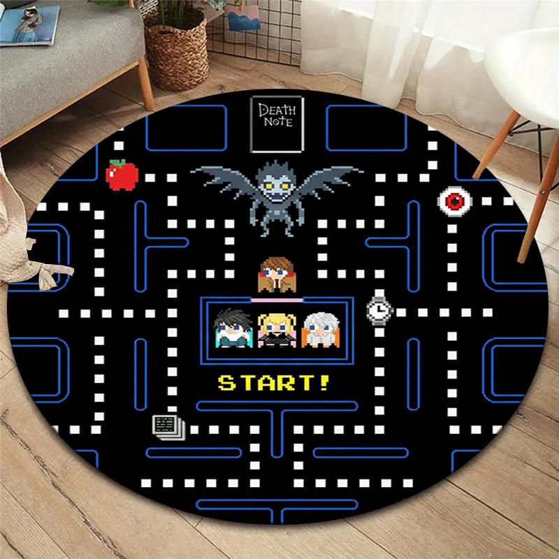 Death Note Round Area Rug Carpet Rug For Living Room Bedroom Sofa Playroom Decor Nonslip Floor Mat