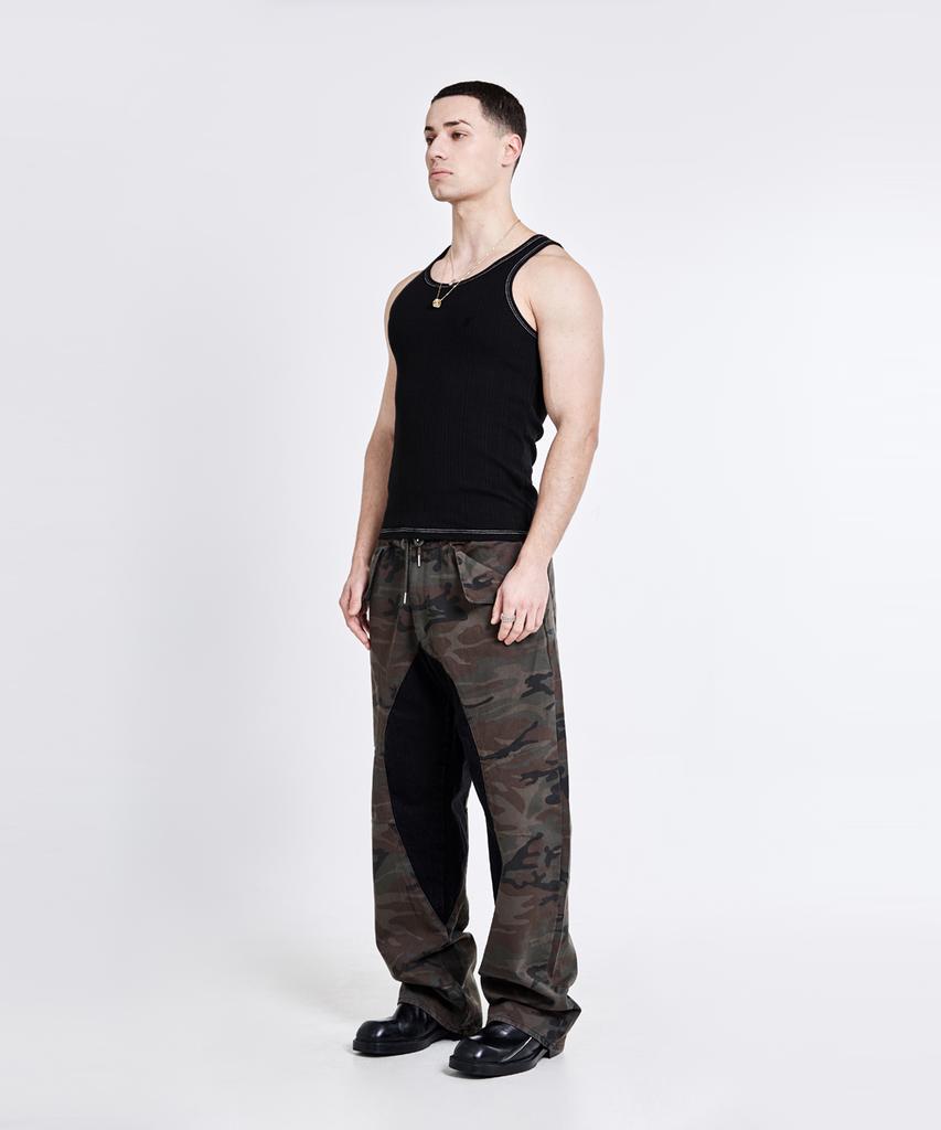 51Peosenteu Lining Cargo Pants - Camo Black