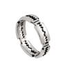 Simple Design Distressed Blade Ring Korean Style Hollow Open Ring Jewelry