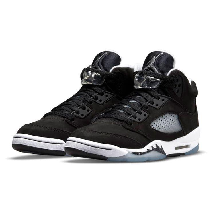 Air Jordan 5 Retro GS Oreo 2021 Kids Sneakers Black White Cool-Grey 440888-011