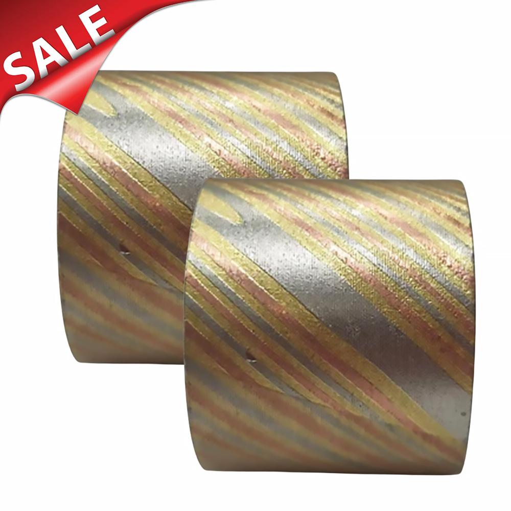 Custom High Quality Mokume Gane Copper Bars Rod Damascus Billets / Bar for Making Damascus Mokume Gane Ring / Pocket Knife 22-35mm