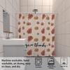 1pc Autumn Harvest Festival Pumpkin Print Waterproof Shower Privacy Hanging Curtain with 12 Hooks Multiple Size Machine Washable