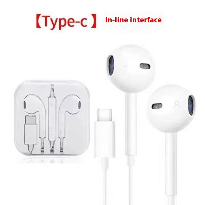 

Наушники-вкладыши для мобильного телефона с проводным управлением и хорошим качеством звука, оригинальные ушные вкладыши TYPE-C