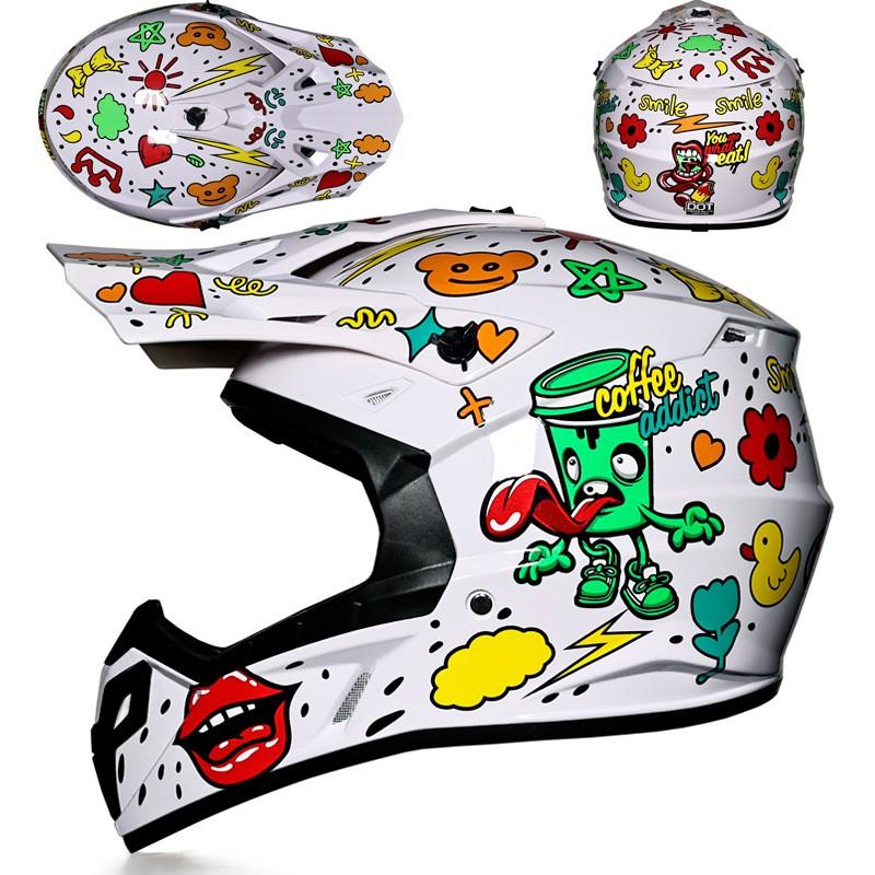 Full Face Mountain Bike Helmet Adults Teens Off-Road Dirt Cycling Safety Gear With Ventilation