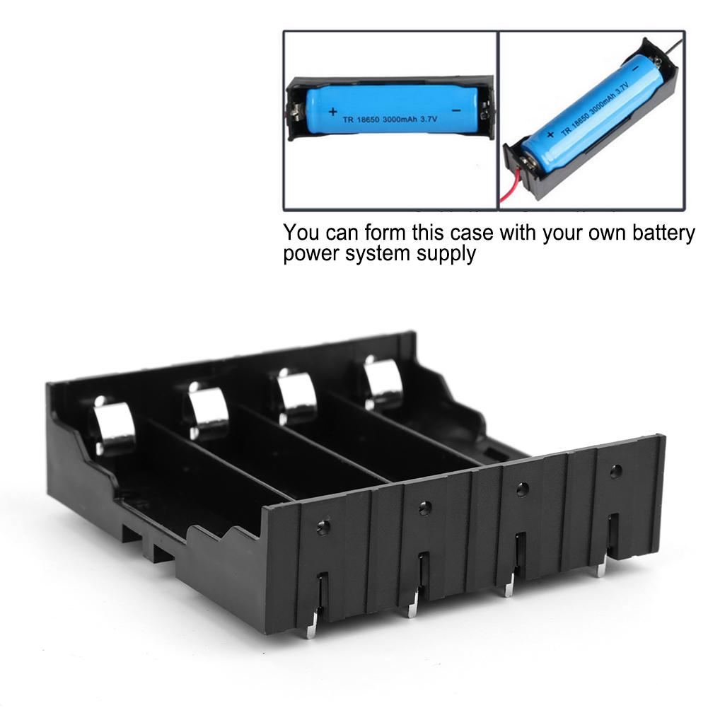 5PCS Battery Box Holder Storage Case Power System with Hard Pin for 4 X 18650 Battery
