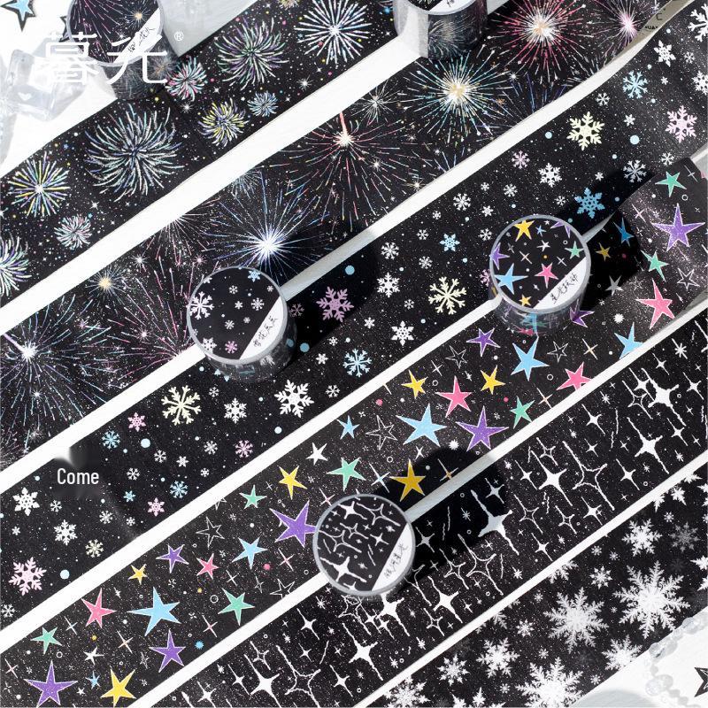 Twilight Sparkle Film Tape: Silver Light Series, 6 Styles, Firework Theme for DIY Decoration