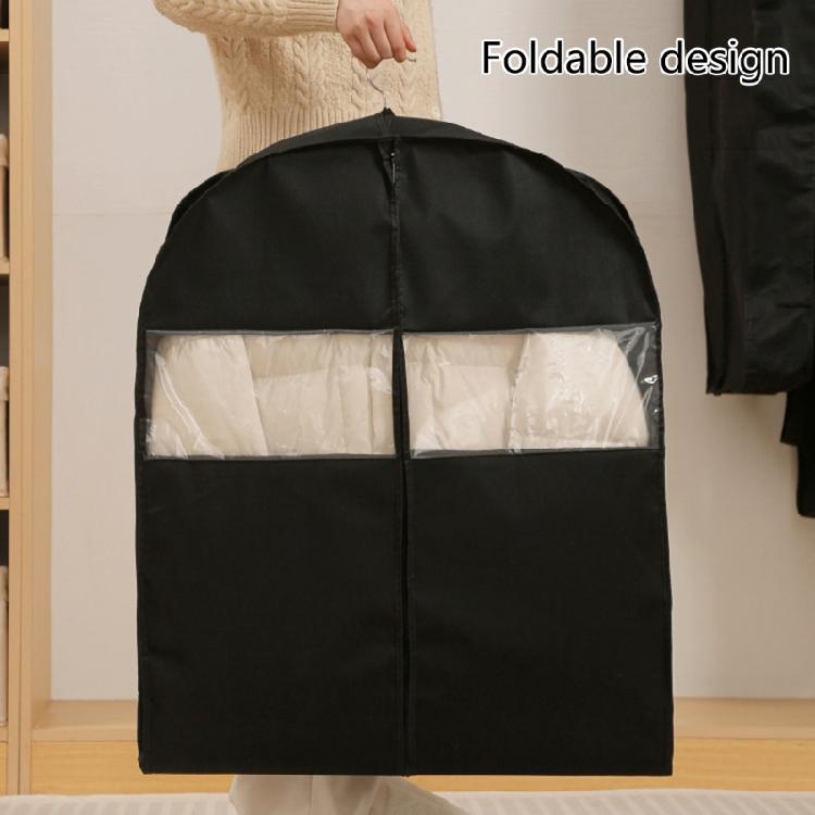 Clear View Clothes Dust Bag Thickened Waterproof Fabric For Hanging Garment Storage