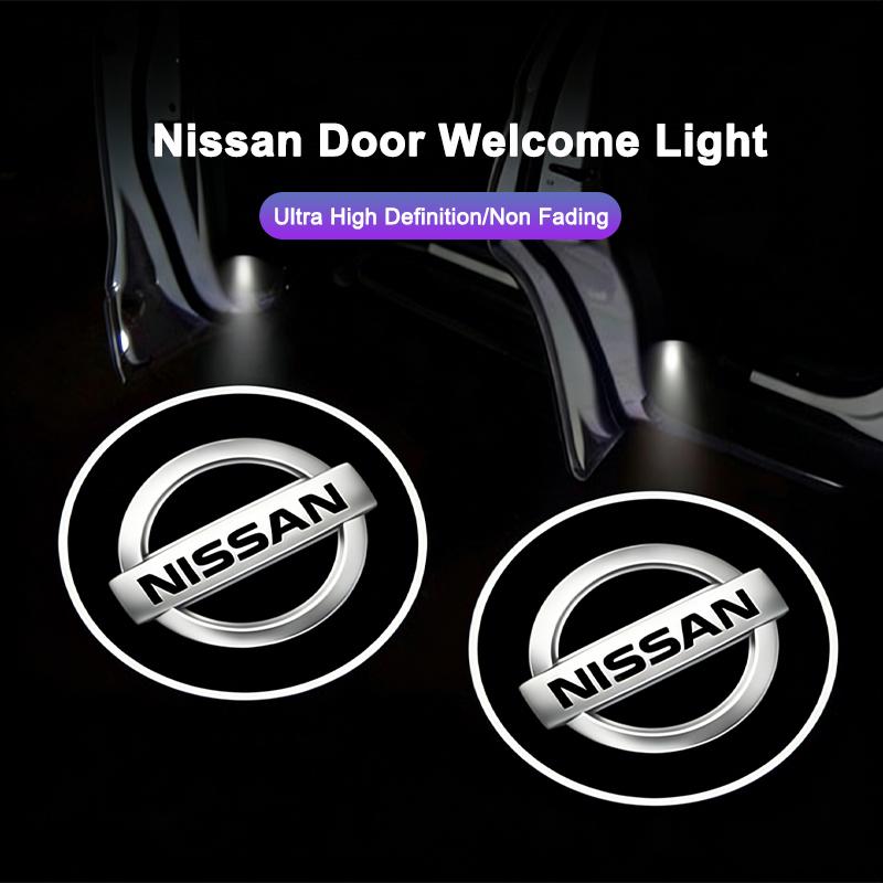 For Nissan ADFG3Car Door Wireless Welcome Light LED HD Projector Lamp Decoration For Nissan GTR NISMO Qashqai Patrol X-trail Tiida Navara Sylphy