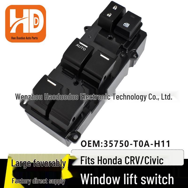 35750-T0A-H11 Power Window Switch for 14-15 Honda CRV and Civic.