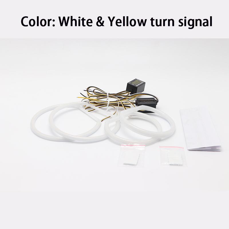 SMD Cotton Light Switchback LED Angel Eye Ring Kit For BMW E60 E61 LCI 528i 530i 535i 550i M5 2007-2010 halogen Headlight