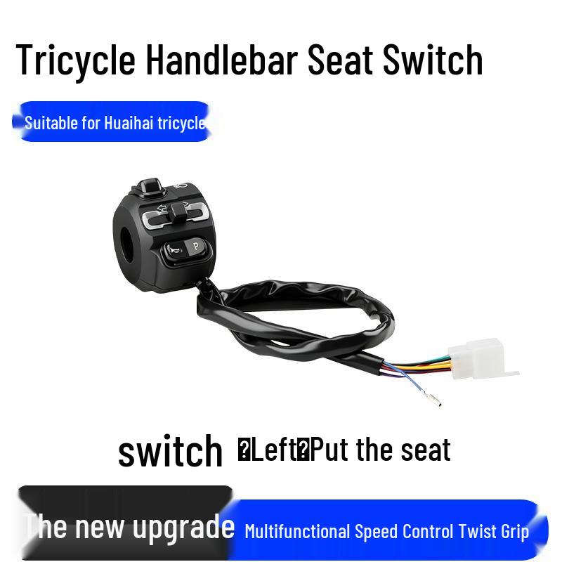 Compatible Headlight, Reverse Switch & Throttle Control for Huaihai Electric Tricycle