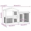 VidaXL Large Outdoor Hutch for Small Pets Wood 170162