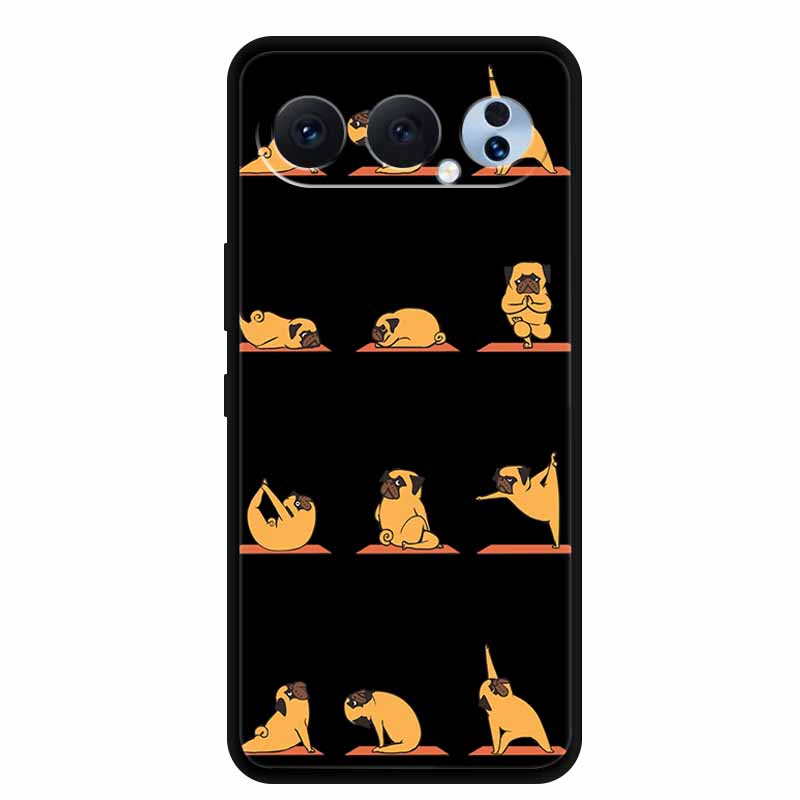 Black Silicone Case For Honor 500 Pro 5G Cases 6.55" Cartoon Animals Soft TPU Back Cover For Honor 500Pro 2025 Case Coque Fundas