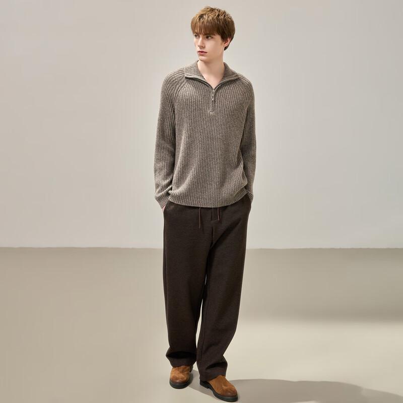 Luozi Men's Half-Turtleneck Cashmere Sweater