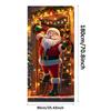 Santa Claus Open The Door Banner Door Cover Decoration Polyester Merry Christmas Winter New Year Holiday Photo Booth Navidad