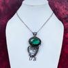Malachite Pendant Handmade Gemstone Pendant Copper Wire Wrapped Antique Jewelry