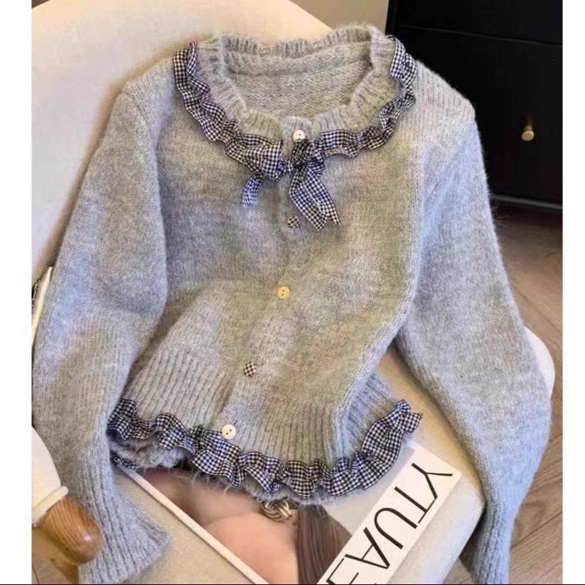 Autumn and Winter Women's Knitted New Sweater Autumn and Winter Short Knitted Coat