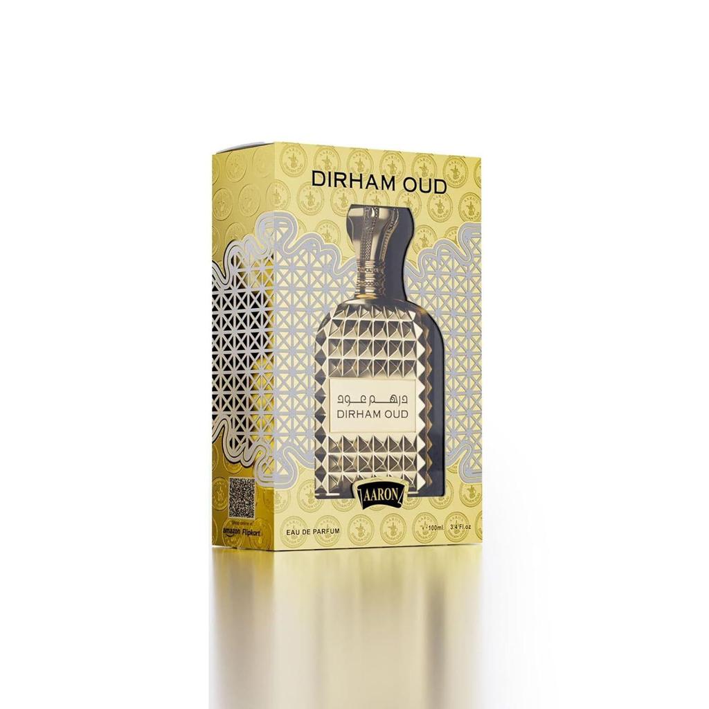 Aaron 100ml Dirham Oud Perfume For Both Men & Women | Premium Luxury Long Lasting Fragrance Spray | Pack of 1