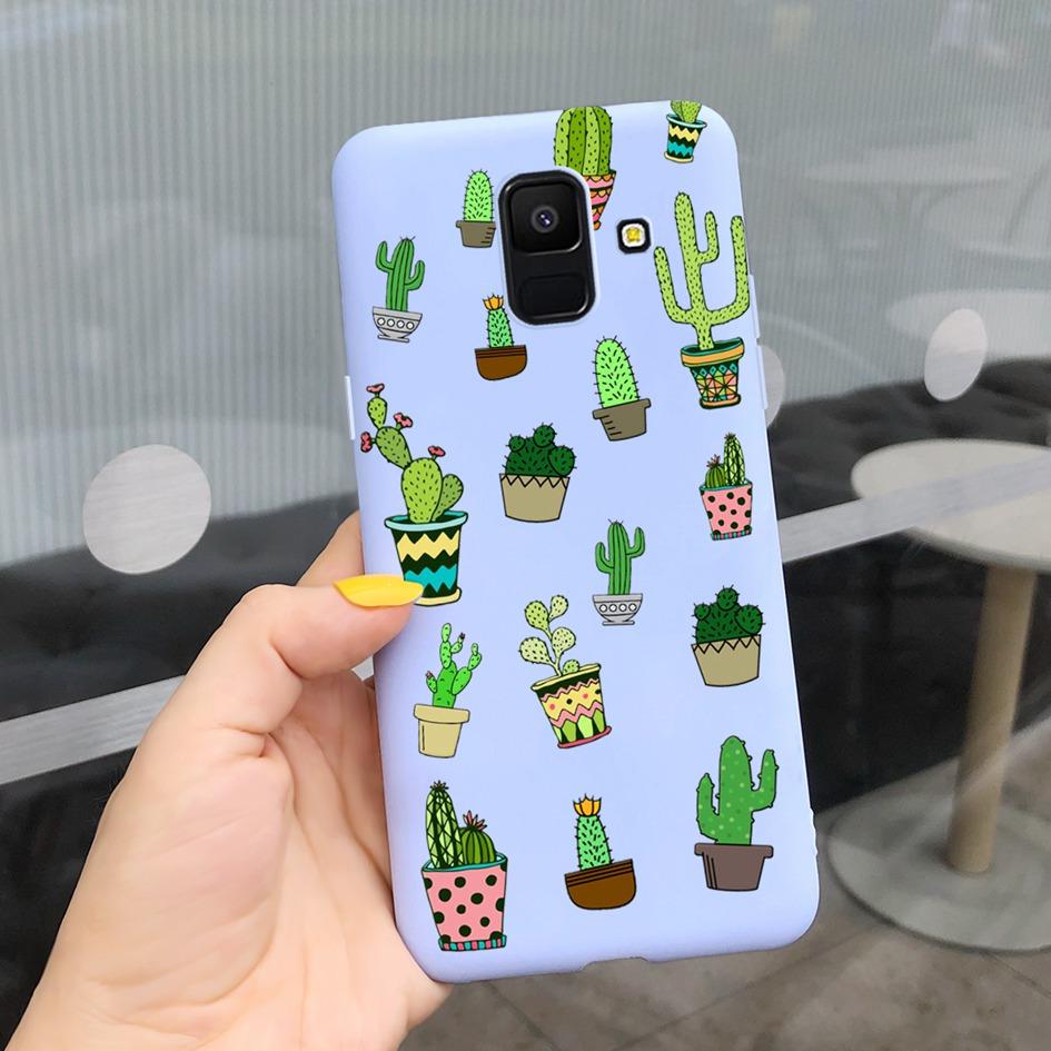 For Samsung Galaxy A6 2018 Case SM-A600F Cute Sunflower Astronaut Phone Cover For Samsung A6 Plus 2018 A6Plus A6+ SM-A605F Coque
