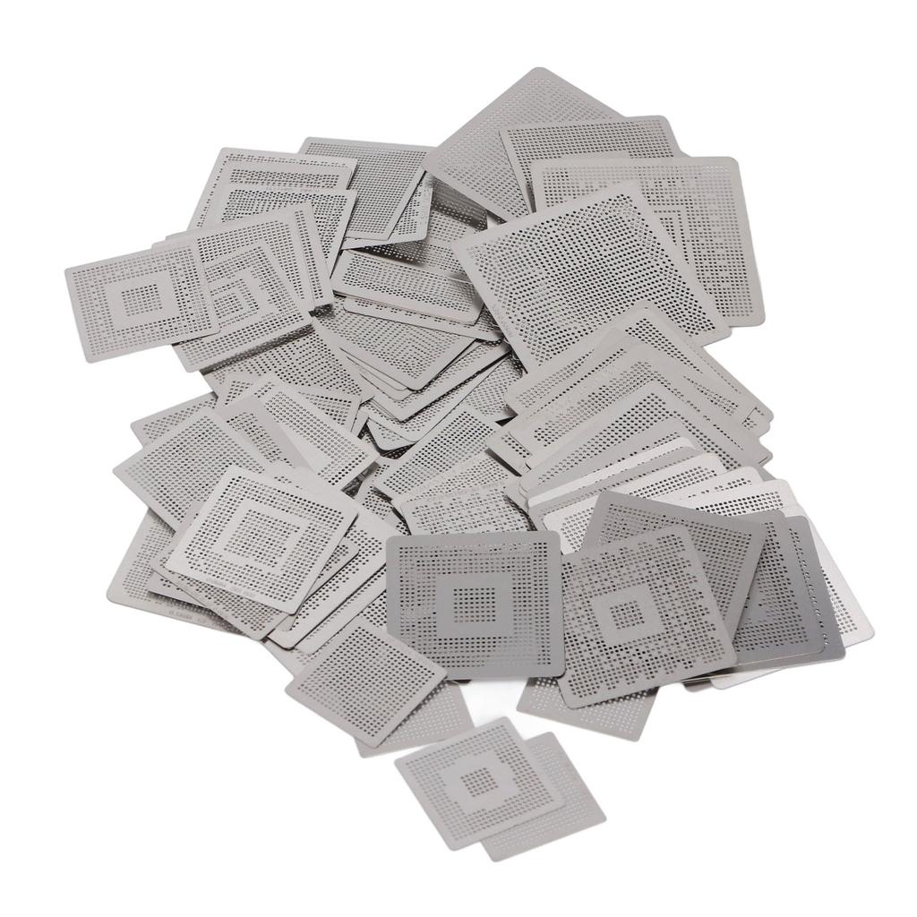 144 Pcs BGA Reballing Stencils 304 Stainless Steel Multi Functional Universal Reballing Rework Templ