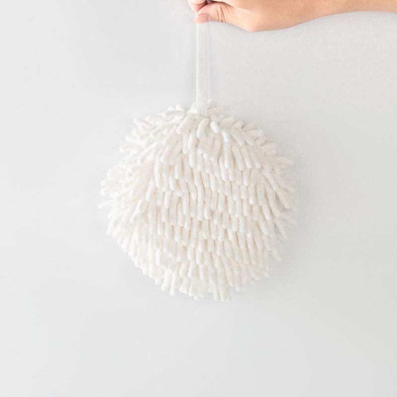 

Шар для сушки рук, настенное бытовое впитывающее полотенце для кухни и ванной комнаты, симпатичное и мягкое полотенце для сушки рук 18*18cm белый