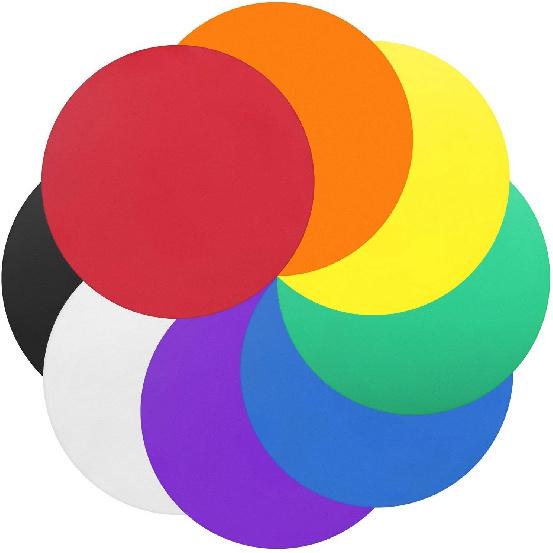 Chuangdi 8 Pcs Jar Opener Rubber Jar Gripper Pads 5'' Round Coasters Heat ulation Pad Trivet Non Tear Multi-Purpose Bottle Lid Openers for Arthritic